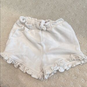 Zara Kids Ruffled Cream Shorts